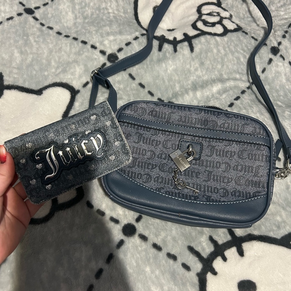 Juicy Couture Gray Crossbody Bag with Wallet